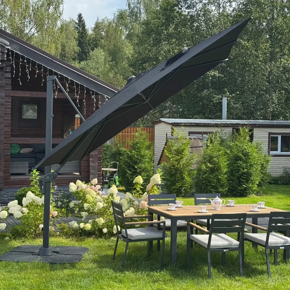 Sky Black зонт садовый 3х3м